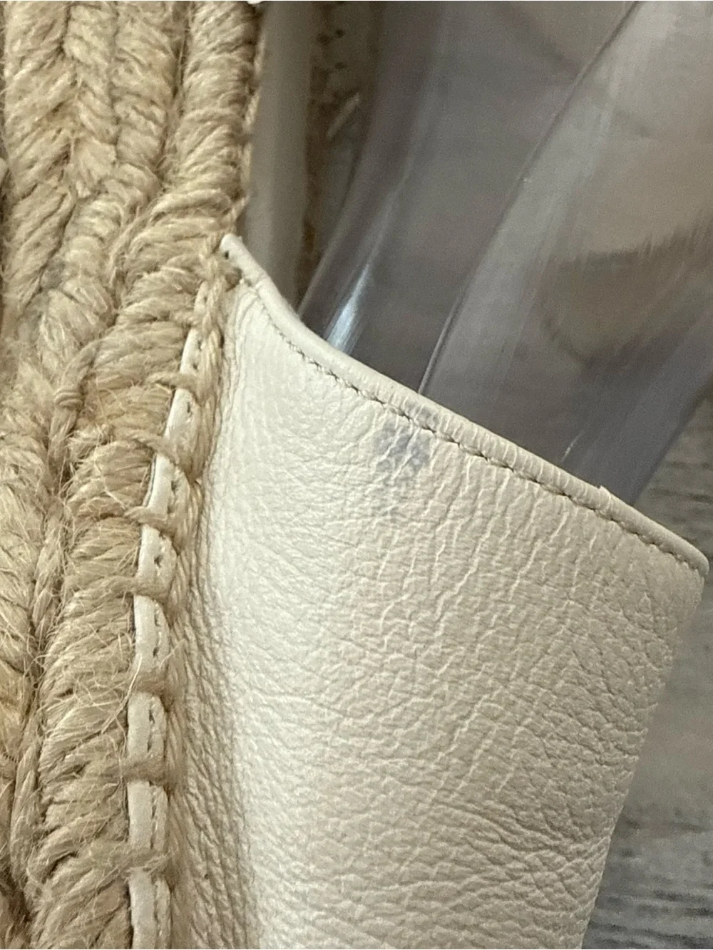 Everlane Cream Leather Espadrille Tie-Ankle Shoes size 9.5